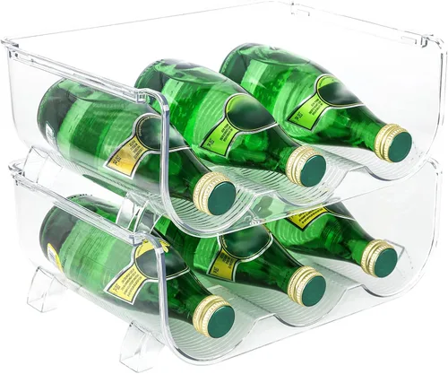 Miniatura 5 de Organizador de botellas de agua, soporte de almacenamiento para organización de cocina, nevera, despensa, armario, encimera, armario, estante