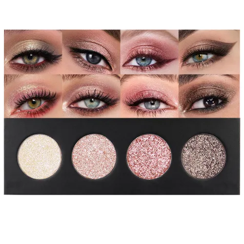 Miniatura 8 de SUAKE Paleta de sombras de ojos rosa nude, mate y brillante, alta pigmentación, 12 colores marrón y morado para maquillaje de ojos, paleta de 01#