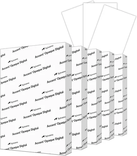 Miniatura 9 de Accent Papel de cartulina blanco opaco, 8.5 x 11 pulgadas, 80 libras, 7,62 oz/m² – 250 hojas (1 resma) – Cartulina pesada suave premium, papel