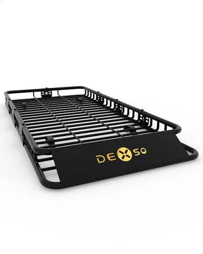 Miniatura 13 de DEXSO Cesta universal para portaequipajes de techo de 46 x 36 pulgadas, capacidad de 200 libras, soporte de equipaje resistente para SUV, camiones