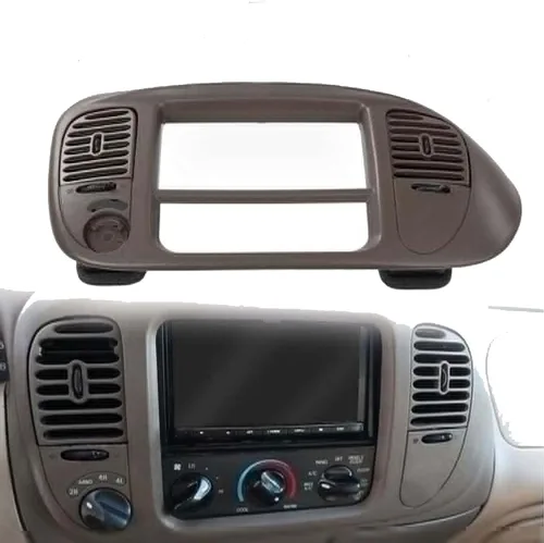 Miniatura 8 de Conjunto de bisel para panel de radio del salpicadero central compatible con Ford F-150 Expedición 97-03 Radio salpicadero central bisel panel