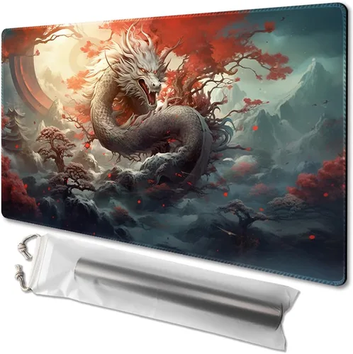 Miniatura 35 de MTG - Tapete de juego tamaño 24 x 14 pulgadas, bolsas de almacenamiento antideslizantes, ideal para entusiastas de los juegos de cartas, tapete