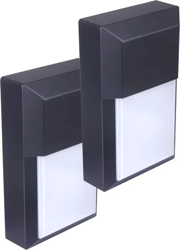Miniatura 12 de LIT-PaTH Farol de pared LED para exteriores, aplique de pared del atardecer al amanecer para iluminación de porche de 3000 K, 12 W, 1000 lúmenes