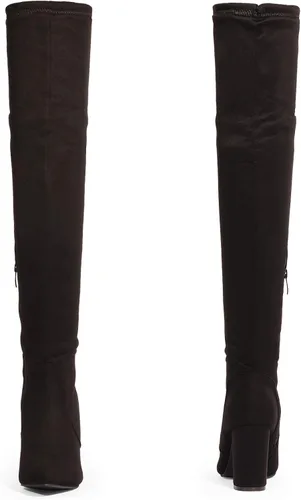 Miniatura 3 de Dream Pairs - Botas altas sobre la rodilla a la moda, ajustadas y con tacón grueso para mujer