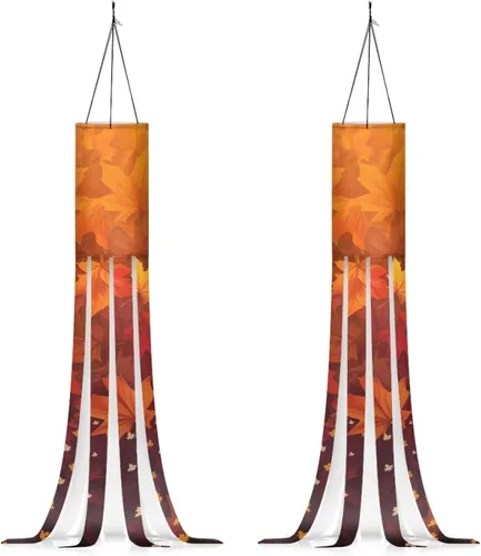 Miniatura 28 de Windsock - Calcetín de viento reutilizable suave de Navidad para colgar al aire libre para jardín, árbol, fiesta, decoración de bandera, calcetines