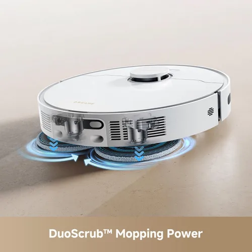 Miniatura 5 de DREAME L40s Ultra CE Robot Aspiradora y Trapeador Combo con base de autovaciado, succión de 13,000 Pa, trapeador autolimpiante y elevación Blanco
