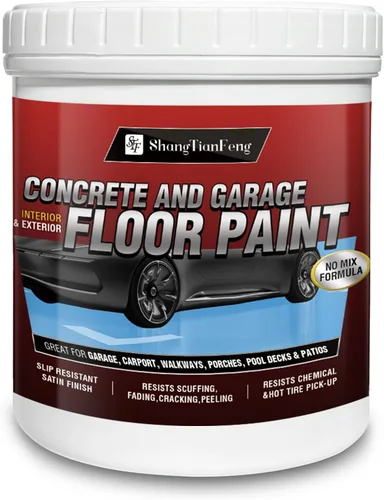 Miniatura 9 de Pintura para piso y pared, revestimiento epoxi a base de aceite impermeable, pintura satinada no mezclada, adecuada para garajes, concreto, paredes