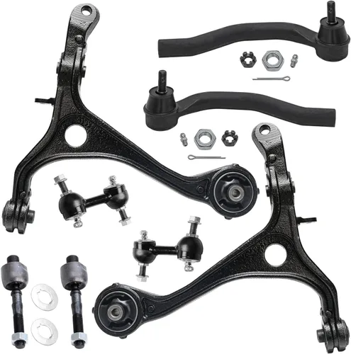 Miniatura 415 de Detroit Axle - Kit de brazos de control de extremo delantero de 8 piezas para Dodge Dakota 00-04, Durango 00-03, 4 brazos de control superior e