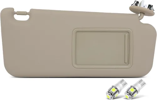 Miniatura 24 de SCITOO Visera solar del lado del conductor izquierdo para Toyota Camry 2006 2007 2008 2009 2010 2011 (con techo solar, con espejo, sin luz), gris