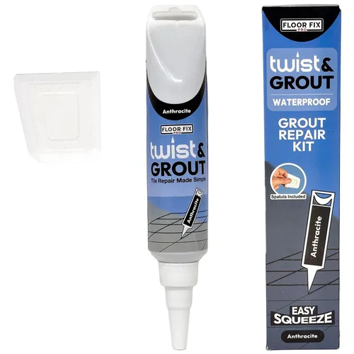 Floor-Fix Pro Twist & Grout Kit de reparación – Reparación de lechada impermeable premezclada & Alternativa de bolígrafo de pintura de lechada –