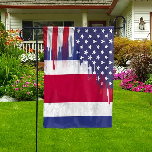 Miniatura 2 de Banderas de Costa Rica Bandera Americana Amistad Estados Unidos Costa Rica Root House Bandera (29.5 x 39.5 pulgadas), Banderas de Estados Unidos