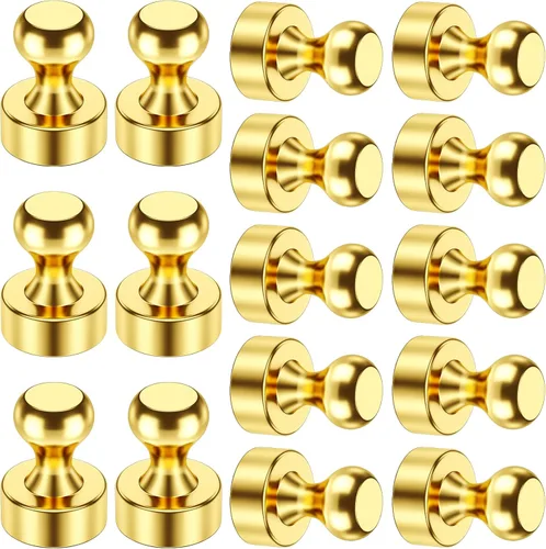 Miniatura 13 de 24 imanes de nevera, imanes para refrigerador, pequeños imanes fuertes, imanes de pizarra blanca para refrigerador, pasadores magnéticos para Negro