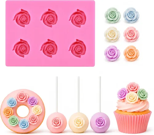 Miniatura 8 de YunKo Juego de moldes de silicona para fondant, paquete de 3 moldes flexibles de chocolate y fresa, moldes de fresa de grado alimenticio
