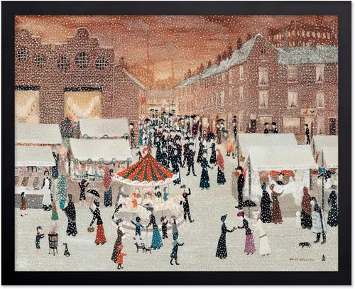 Miniatura 68 de Poster Master Impresión de pintura vintage de árbol de Navidad, póster retro de vacaciones, arte de invierno, diseño abstracto melancólico de pared