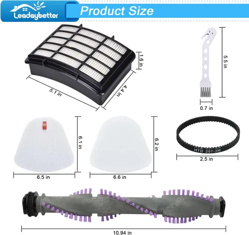 Miniatura 4 de Leadaybetter Filtro de rollo de cepillo de repuesto para Shark Navigator Lift Away NV350 NV351 NV352 NV356E S2 NV360 NV355 NV356 NV357 NV358