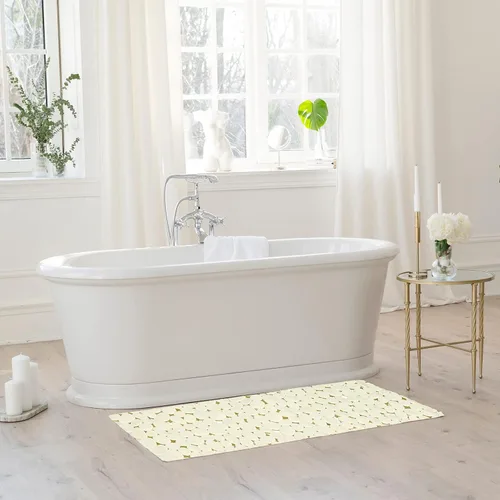 Miniatura 6 de uxcell Tapete de ducha para bañera, 27.5 x 14.2 pulgadas, tapete antideslizante de PVC con agujeros de drenaje, ventosas para bañera, color negro
