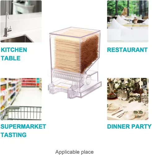 Miniatura 5 de Dispensador de palillos de dientes transparente estilo restaurante