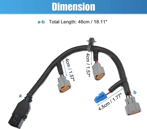 Miniatura 6 de X AUTOHAUX Arnés de cable de bobina de encendido para Hyundai Santa Fe XG300 XG350 para Kia Amanti 3.5L 2004-2006 39610-39030 Extensión de bobina