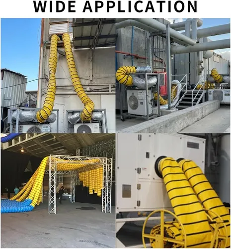 Miniatura 6 de Tubo flexible de PVC de 16 pies con gancho en S y soporte de acero HAVC para ventilador de 8 pulgadas ventilador y ventilador de escape