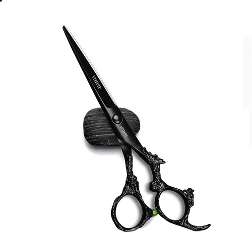 Tijeras profesionales de corte de pelo de 6.0 pulgadas, mango de dragón negro 440C, tijeras de corte de peluquería, perfectas para peluquería y uso