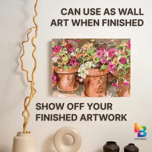 Miniatura 9 de Ledgebay - Kit de pintura por números DIY para adultos en lienzo enmarcado, principiante a avanzado, incluye set de pintura acrílica, pinceles