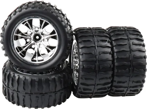 Miniatura 7 de Neumáticos y ruedas RC 1/10, 4 piezas, 0.472 in hexagonal de 2.8 pulgadas, juego de neumáticos todoterreno para Traxxas Rustler Stampede Slash