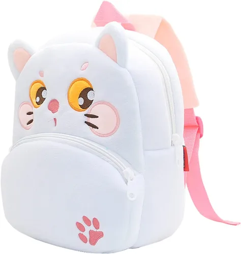 Miniatura 2 de Mochila escolar para niños de 2 a 4 años de edad (gato blanco)