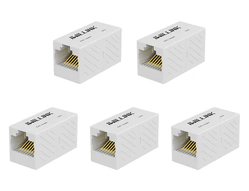 Miniatura 18 de iwillink Conector Ethernet RJ45, conector hembra a hembra RJ45 para cable Ethernet Cat7 Cat6 Cat5e Cat5, adaptador extensor, paquete de 5, negro