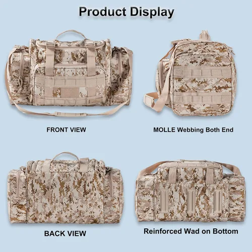 Miniatura 3 de AB Tactical Series Duffle Bag Gym Travel Senderismo y Trekking Bolsa de deportes Bolsa de caza y pesca, Desert Digi Camuflaje 2, Bolsa de lona