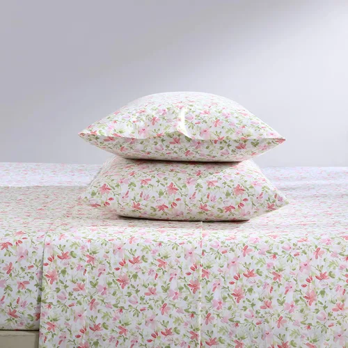 Miniatura 3 de Laura Ashley - Sábanas tamaño King, juego de ropa de cama de percal de algodón, ligeras y transpirables para decoración del hogar