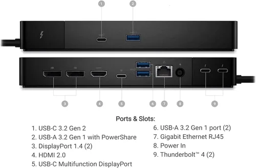 Miniatura 8 de Dell Base modular Thunderbolt de 130 W con dos interfaces Thunderbolt 4, entrega de energía de 130 W, resolución de video de pantalla única de 5K a