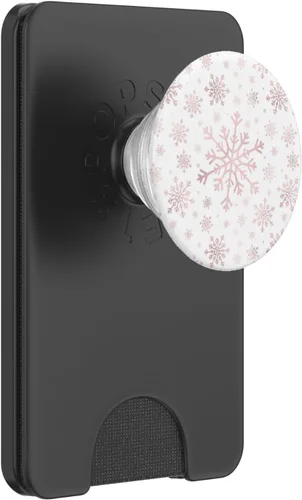 Miniatura 6 de Bonitos copos de nieve de Navidad rosa degradado en invierno blanco PopSockets MagSafe PopGrip para iPhone