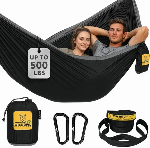 Miniatura 16 de Wise Owl Outfitters Hamaca de camping – Hamaca portátil de 500 libras con correas de árbol – viajes, mochileros, senderismo, equipo de campamento al