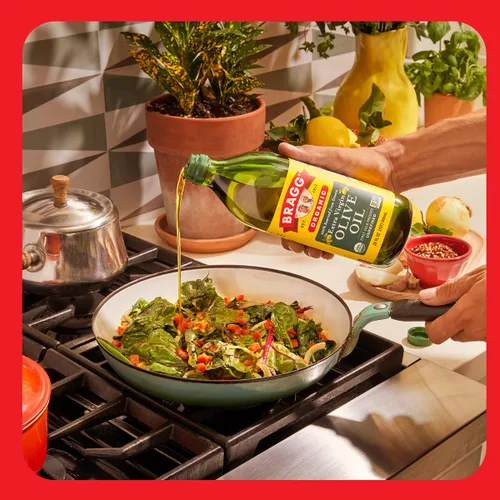 Miniatura 7 de Bragg - Aceite de oliva orgánico y extravirgen, hecho con aceitunas griegas Koroneiki, prensado en frío para marinar y vinagretas, con certificado