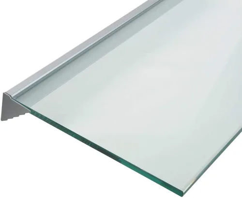 Miniatura 3 de LTL Home Products GL9020CLKIT Wallscapes Glacier Kit de estante de pared de vidrio flotante, 8 x 36 pulgadas, vidrio transparente