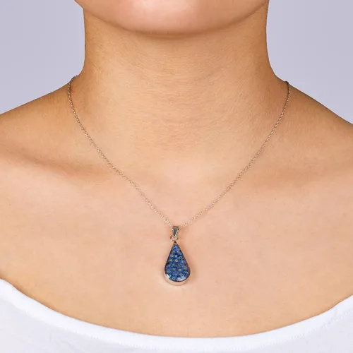 Miniatura 2 de Tienda Collection Sterling SilverGold Over Sterling Silver Pressed Flower Pendant Necklace
