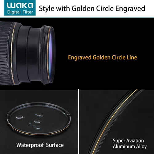 Miniatura 6 de waka Filtro UV MC de 2.638 in, ultra delgado, 16 capas, filtro de lente de protección ultravioleta multicapa para Canon Nikon Sony DSLR lente
