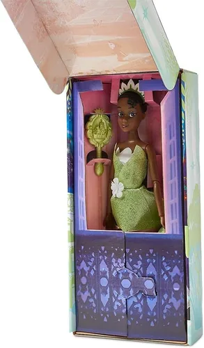 Miniatura 2 de Disney Store Muñeca Clásica Oficial de Princesa Disney (Tiana de La Princesa y el Sapo), 11 Pulgadas, incluye Cepillo con Detalles Moldeados
