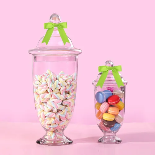 Miniatura 7 de Meseey 50 Piezas Lazos de Cinta de Satén de 3 Pulgadas con Alambre de Torsión Verde Manzana Preatados Premade Lazos de Manualidades para Bolsas