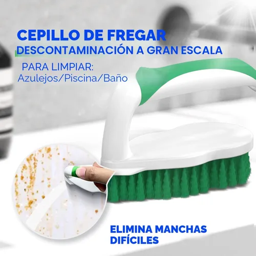 Miniatura 2 de Holikme - Juego de 7 cepillos de limpieza profunda, esponjas con punta raspadora para paredes de piscina, baño, lechada, suelo, bañera, ducha y Verde
