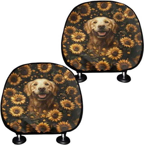 Miniatura 26 de Funda personalizada para reposacabezas de asiento de automóvil, regalos personalizables, transpirables, paquete de 2 fundas de cojín para asiento