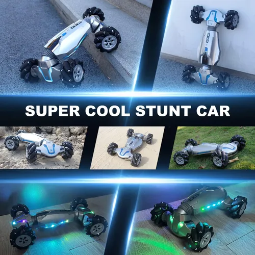 Miniatura 3 de LOOZIX Coche de Acrobacias RC con Detección de Gestos Escala 1:10, Control Remoto 4WD Controlado por Gestos de Mano Transformable, Vehículo de Doble