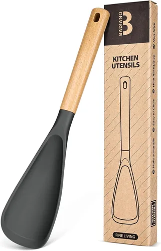 Miniatura 16 de Cuchara de cocina para utensilios de cocina antiadherentes, ideal para cocinar y servir silicona mate resistente sin BPA, cuchara con mango de Azul