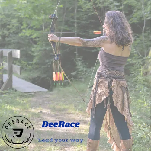 Miniatura 6 de DEERACE Takedown - Juego de arco recurvo y flecha, 62 pulgadas, clásico arco de madera tradicional para adultos, jóvenes, principiantes, caza, tiro