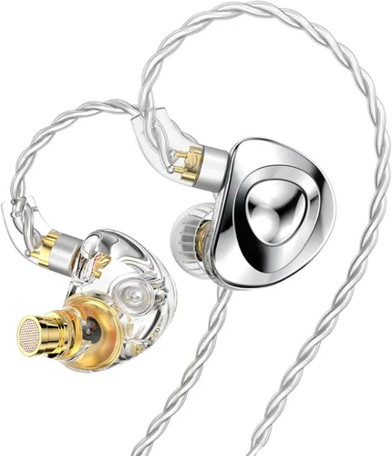 Miniatura 12 de FEDAI TRN MT4 1DD Auriculares de alta fidelidad, TRN MT4 intrauditivos con nuevo auricular magnético compuesto de 0.394 in con cable desmontable C