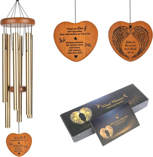 Miniatura 10 de Campanillas de Viento para Exterior, Campanillas Grandes de 30" con Tono Profundo de Simpatía, Memorial para la Pérdida de un Ser Querido Madre