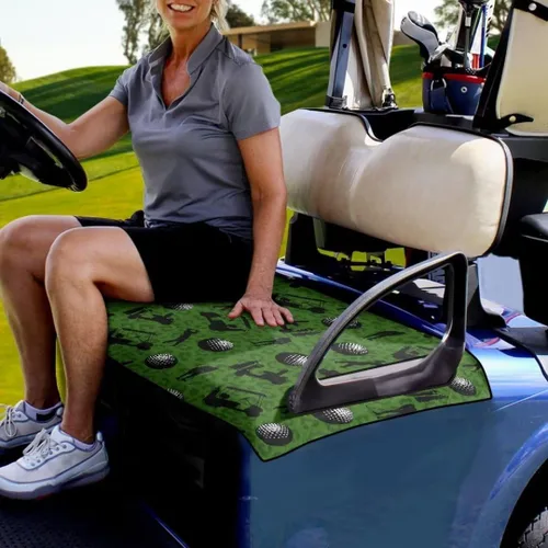 Miniatura 2 de Yewattles Universal personalizado carrito de golf cubierta de asiento de verano al aire libre Anti-caliente Club Coche Coche Manta Green Lawn Golf