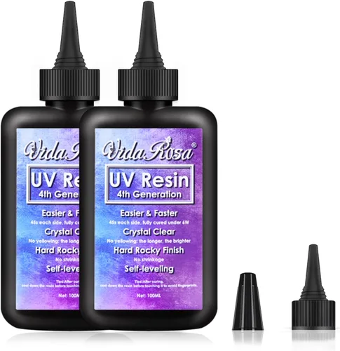 Miniatura 8 de Resina UV de 3.53 oz de tipo duro transparente para arte de resina, joyería, manualidades, fundición y revestimiento, resina UV de curado más
