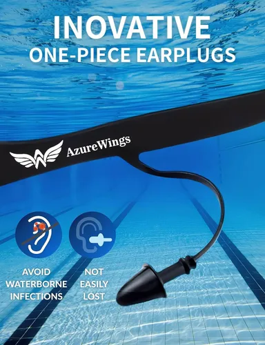 Miniatura 7 de Gafas de natación 7 en 1 + gorro de natación para hombres y mujeres, sin fugas, antivaho y UV, lente de PC con espejo HD de visión amplia