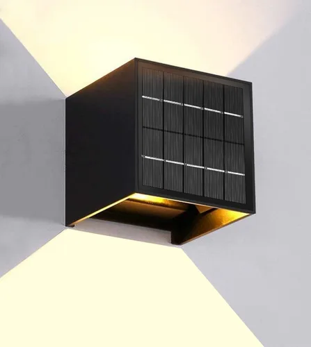 Miniatura 9 de Aplique de Pared de Aluminio Impermeable LED, 100-277V 3000K Aplique de Pared Cuadrado al Aire Libre Luz Cálida 2 LEDs Luz de Pared Exterior Negra